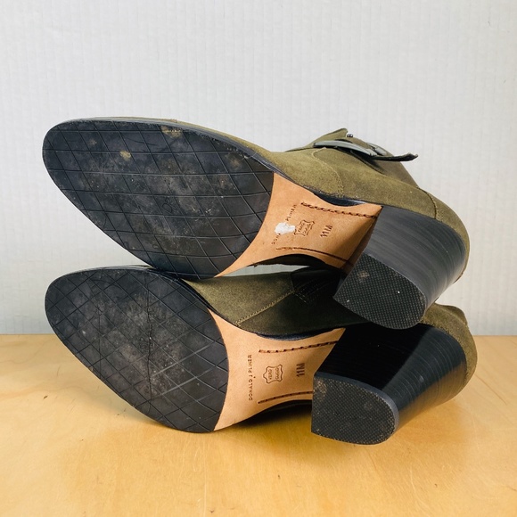 Donald J Pliner Green Suede Ankle Boots, 11. - Picture 4 of 7